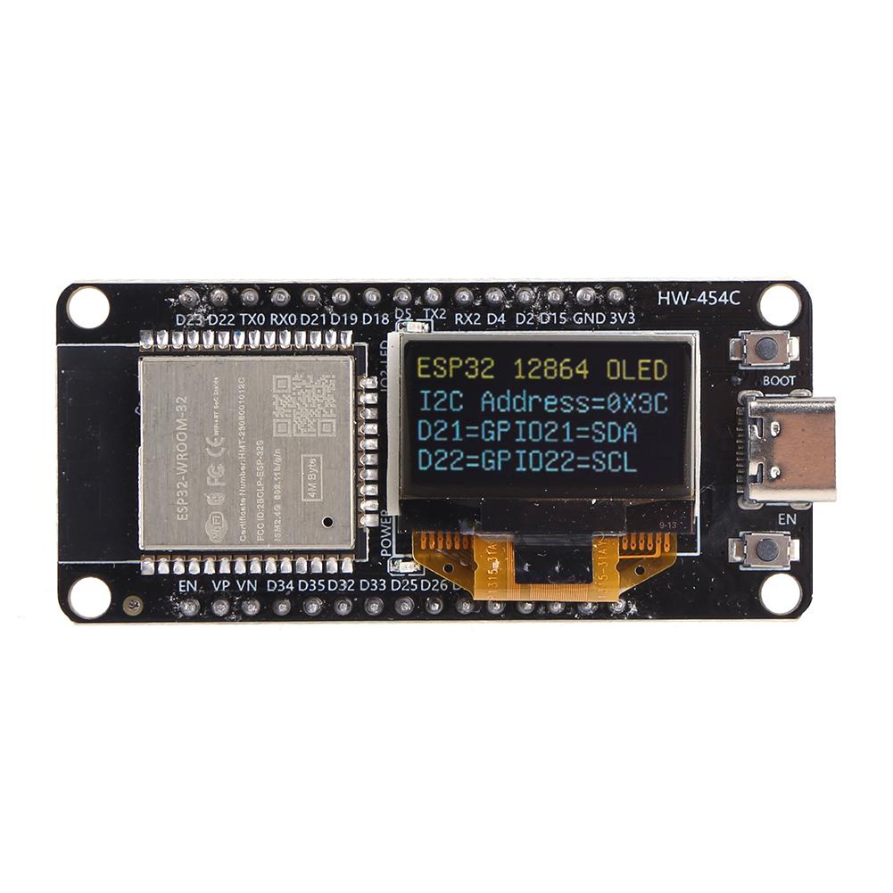 ESP32 WiFi+BT Development Board CH340 with 0.96 OLED Screen Yellow Blue Display