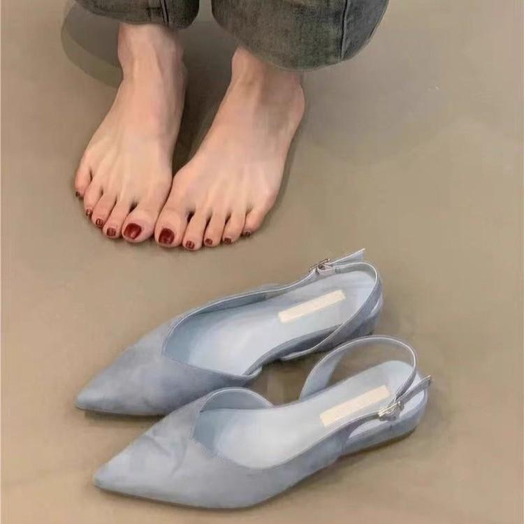 Босоножки Баотоу туфли феи новые весенне-летние тонкие каблуки с открытым носком одинарные туфли французский темперамент высокие каблуки