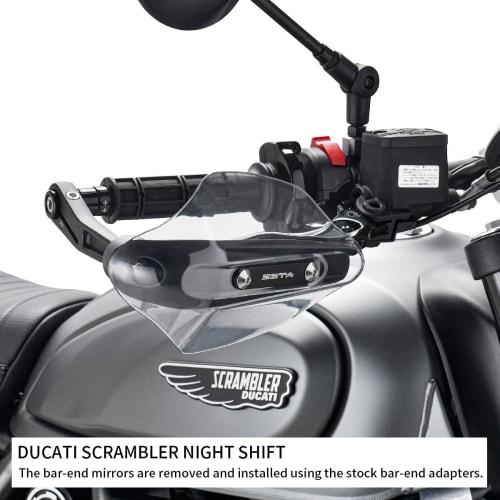 ZETA RACING Sonic Hand Guard PC Protector Kit Universal Type Compatible with Hollow Handlebars (13.5mm-14.5mm/17.5mm-18.5mm) Forged Bar End Installati