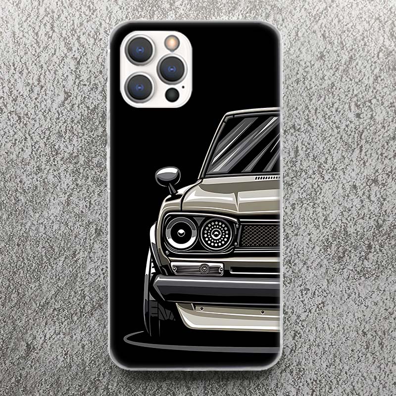 JDM Tokyo Drift Спортивный автомобиль Мужской Мужчины Чехол для телефона Для iPhone 17 16 15 14 13 12 11 Pro Max Mini Plus Air 7 SE 8 Мягкий Силикон Печать