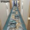 3D Modern Long Corridor Carpets Living Room Decoration Anti-skid Mat Hotel Lobby Staircase Area Rug Customizable