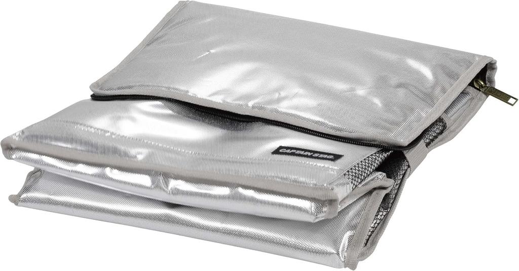 Captain Stag Изолированная сумка-холодильник Складная сумка-холодильник с двойным клапаном Вместимость 24 л Серебристый Delis