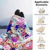 1pc, Mickey and Minnie (7) Home Decor Blanket: A Cozy Flannel Throw for Bedroom, Living Room, Travel, Camping, Car, Beach, Office Naps, Perfect Gift f