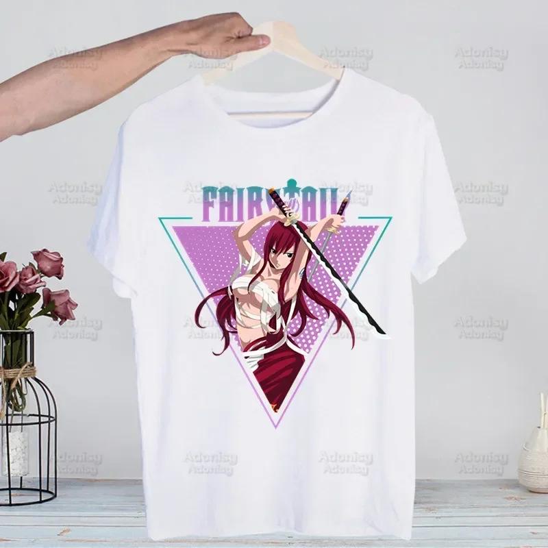 Anime Fairy Tail Natsu Dragneel Lucy T-shirts Summer Men/Women Hip Hop Funny Tshirt Streetwear T Shirt Short Sleeve Tee Top
