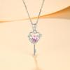 Original Heart Key Necklace Women's Fashion Personality Versatile Clavicle Chain Love Zircon Item Jewelry