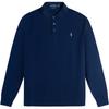 Polo Ss24 Вышитая поло с логотипом пони с длинным рукавом Мужские топы Темно-синий 710671781-005