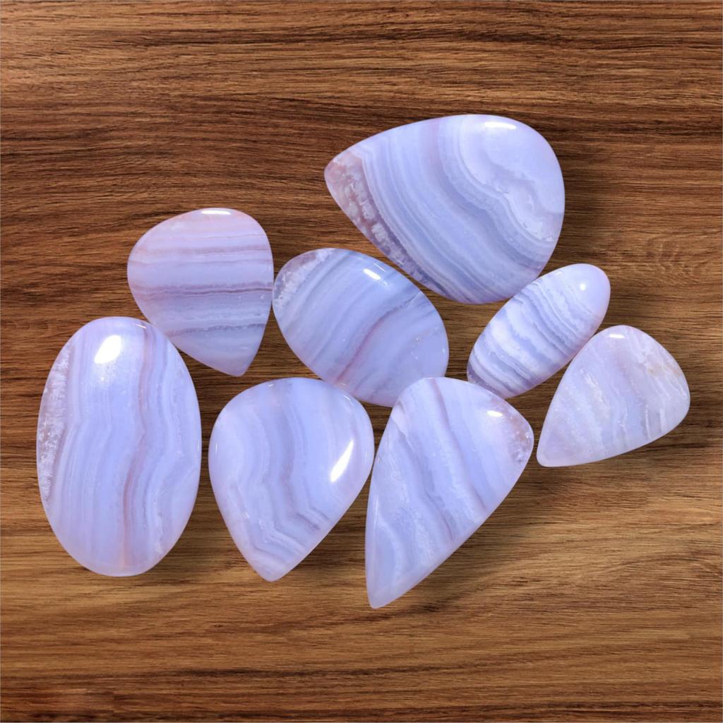 Top Quality Natural Blue Lace Agate Cabochon Lot, Blue Lace Agate Gemstone, Natural Gemstone Lot, Healing Gemstone, Loose Cabochon Lot.