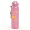 1PC All them witches dark band text print 750ml colorful plastic sports water bottle leakproof pop up lid with straw for outdoor work home use