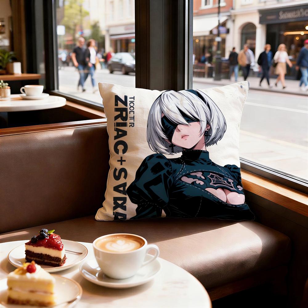 Игра Nier Automata Наволочка Декоративные Подушки Чехлы Чехол Диван x Подушка Штука x x Наволочка