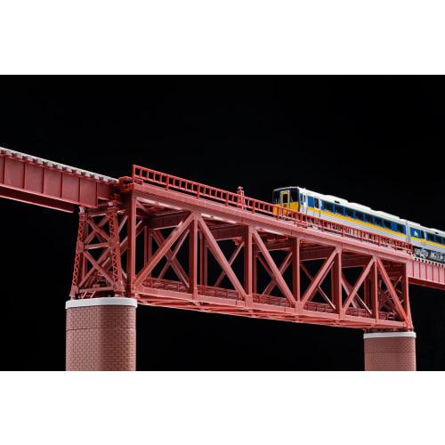 TOMIX Масштаб N Однопутный ферменный мост верхнего яруса S280 (F) красный (с 2 кирпичными опорами) 3266 Принадлежности для моделей поездов
