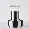 Modern Simplicity Black and White Striped Ceramic Vase Decoration Home Living Room Flower Arrangement Vase Decoration