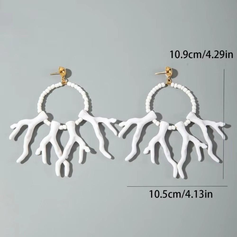 Богемные коралловые серьги-подвески Преувеличенные бирюзовые серьги Подарки Женские модные украшения