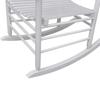 Rocking Chair with Curved Seat Surface White Wood