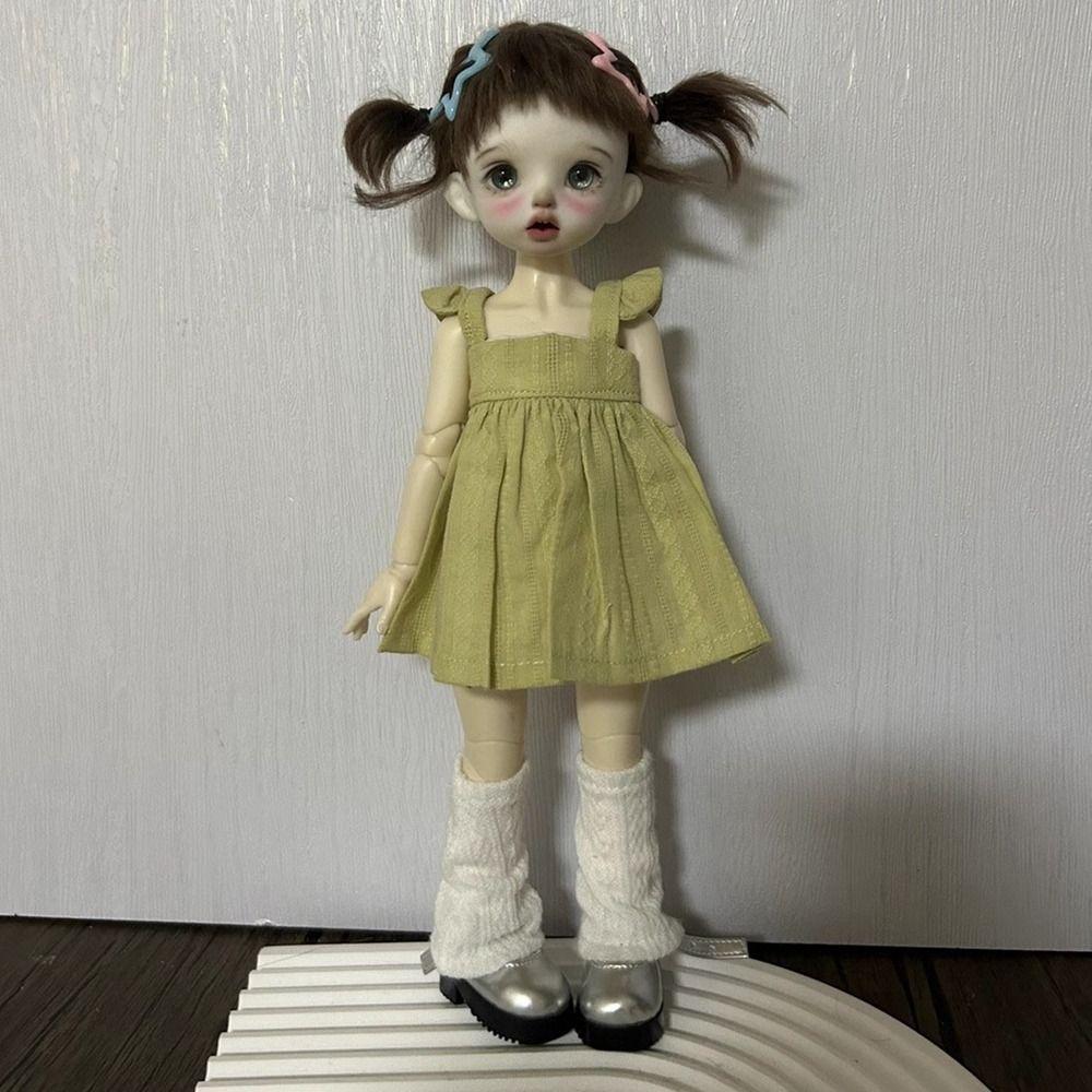 Mini Long Sleeveless Dresses Handmake Floral Print Skirt for 1/6 BJD 30cm Dolls