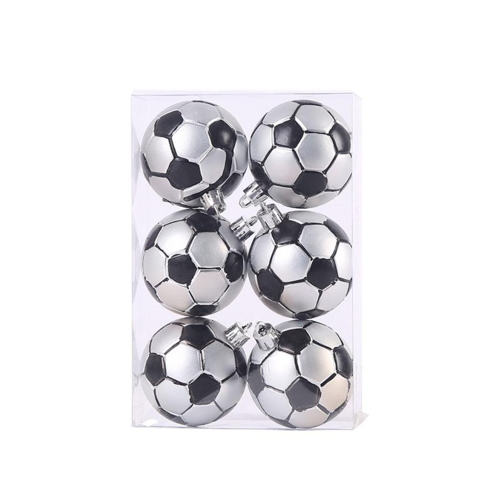 6Pcs Plastic Christmas Tree Ornament 6cm Electroplated Ball Christmas Decorations