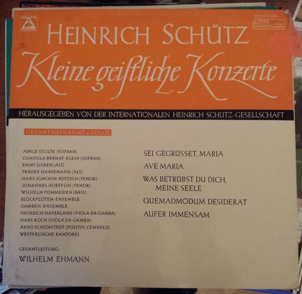 LP Record HEINRICH SCHTZ Kleine Geistliche Konzerte Gesamt BM30SL1316 BrenreiterMus Germany Classical Used