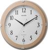 RHYTHM Настенные Ночные Темные Автоматические Розовые Чистый Свет 8MYA23SR13 Часы, Радиоуправляемые, Аналоговые, Видимые, Свет, Включение, Дерево, (Полуглянцевая отделка),