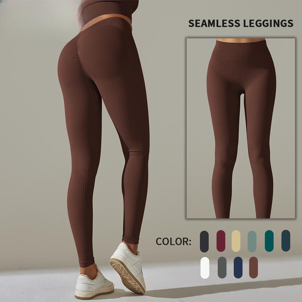 Бесшовные леггинсы в рубчик для фитнеса, штаны для йоги, спортивные колготки с эффектом пуш-ап, тренировочная одежда, спортивная одежда для женщин, тренажерного зала