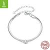 50 Points Sparkling Mozzarella Diamond Double-Layer Bracelet, Simple Light Luxury High-End S925 Sterling Silver Bracelet