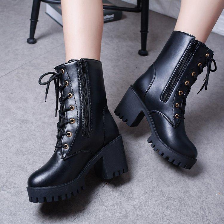Высококачественные женские ботинки из спилковой кожи Dr Boots Shoes High Top Motorcycle Shoes Autumn Winter Woman Snow Boots 2019