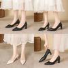 High Heel Court Shoes For Women With Superfiber Material For Work And Casual Wear