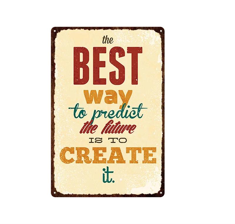 Clear Family Rules Vintage Tin Painting Inspirational Sentence Metal Signs Plaque Wall Decor Poster Home Decoration Accessories