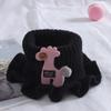 Knitted Scarf Cartoon Giraffe Ruffle Neck Girls Kids Warm Scarves Collar Circle Outdoor Winter Scarfs