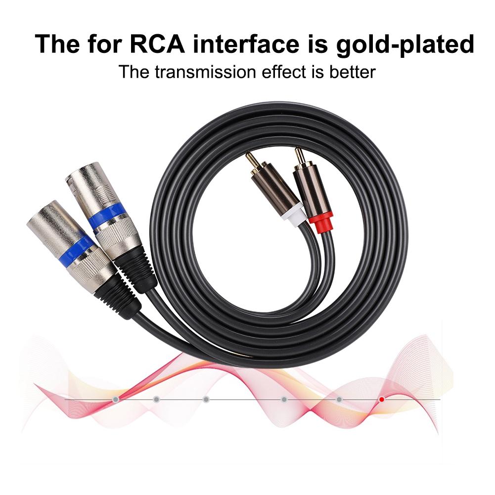 1,5 м для кабеля RCA-папа-разъем XLR, аудиоадаптер, патч-корд, двухрядный провод из ПВХ