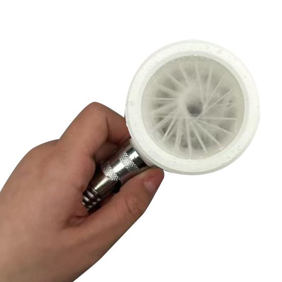 High Pressure Handheld Shower Head 3D Printed Flushing Cleaning Spiral Nozzle for Men Bathroom Accessories