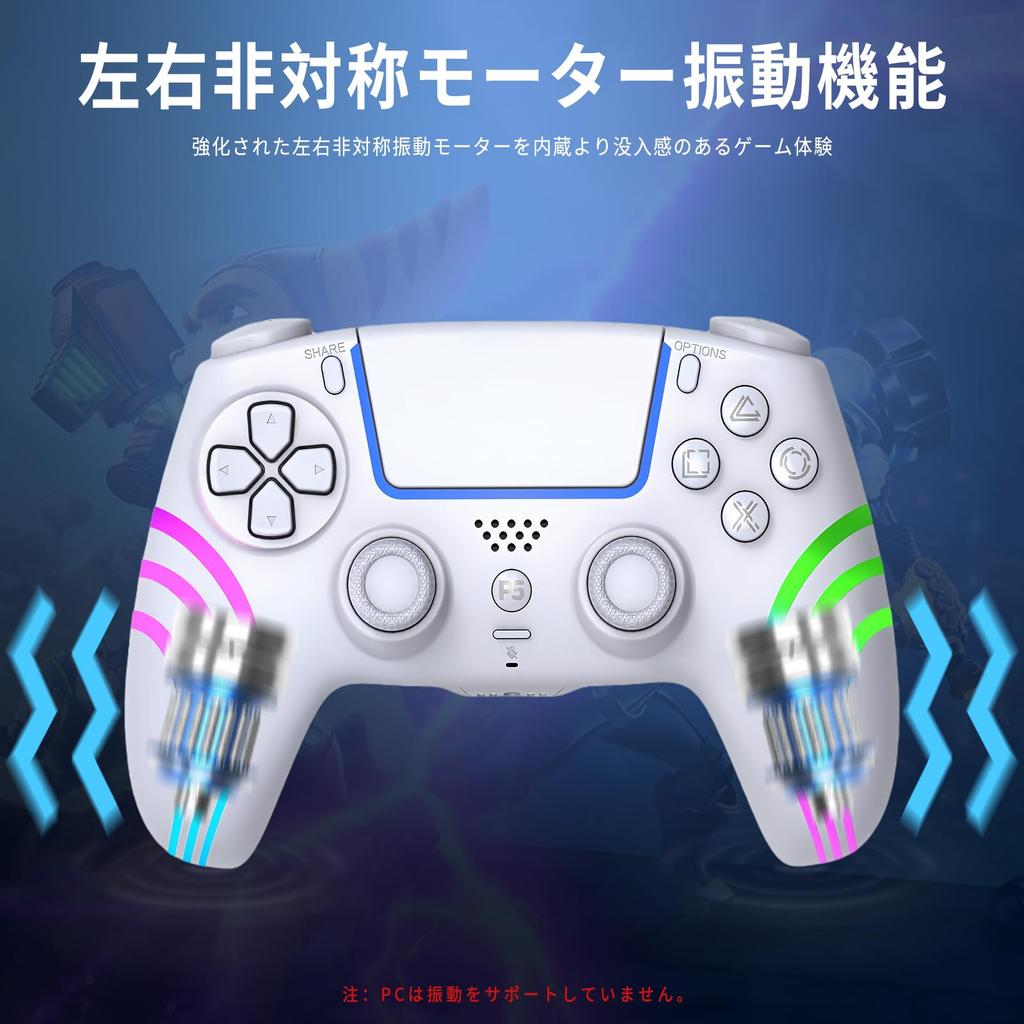 Контроллер для PS5 Совместимость с беспроводным контроллером Плавная работа Автоматическая непрерывная стрельба Подключение по Bluetooth Функция макроса Кнопка «Назад»