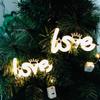 Colorful Love LED Light Luminous Cake Decoration Light Valentine's Day Decoration Lamp  Wedding