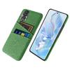 Cloth Texture Phone Case for Honor 80 5G Dual Card Slots Anti-scratch PC Protective Cover