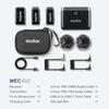 Godox WEC Kit2 One-Trigger-Two 2.4G Беспроводная микрофонная система Микрофоны с клипсами Интеллектуальные