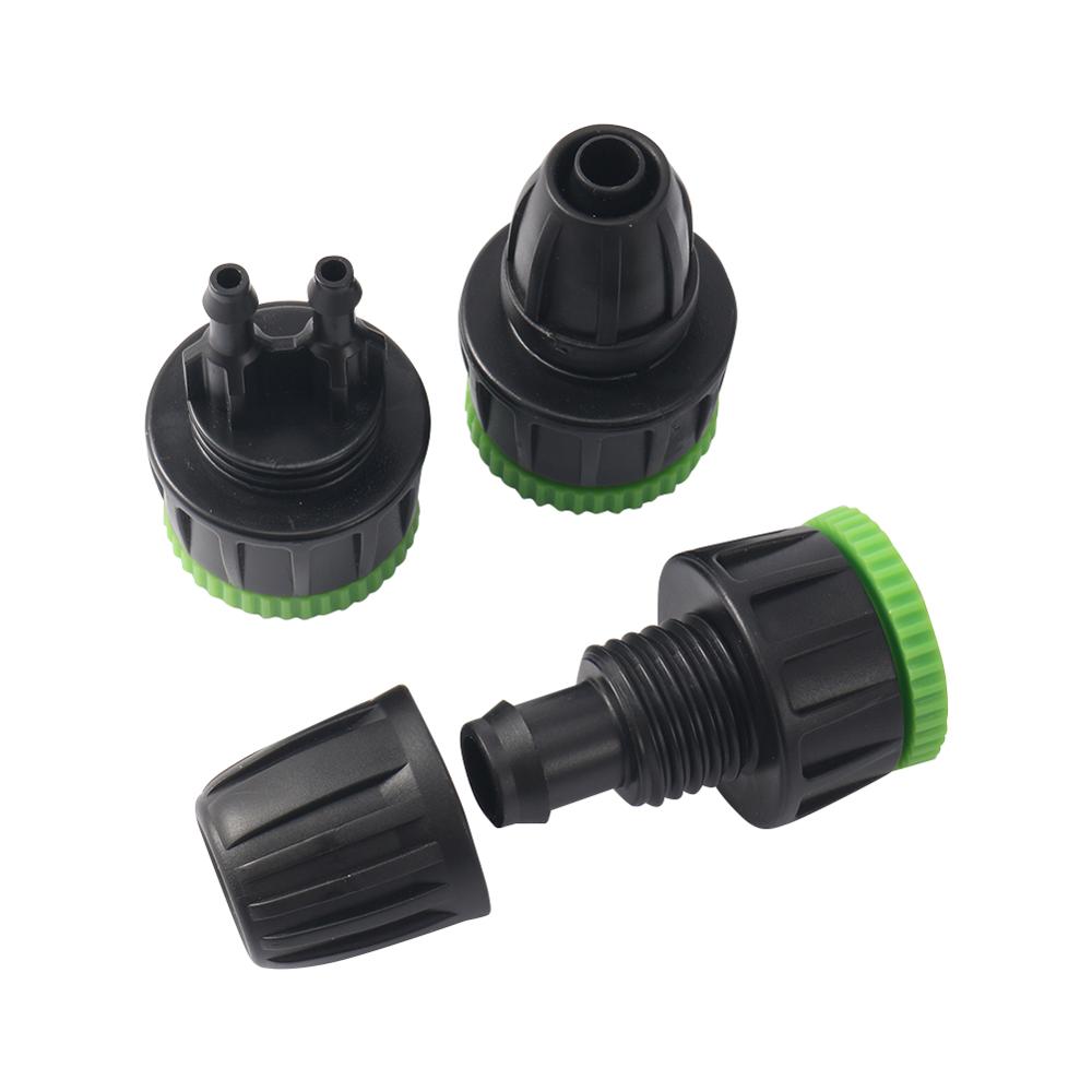 Garden Irrigation System 1/2" to 3/4" Female European Standard Thread Locked Connector DN16 Pipe 8/11mm 4/7mm Hose Splitters