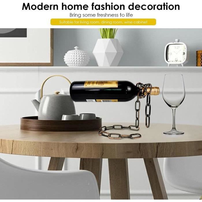 Подставка для бутылок на цепочке, Волшебная подставка для бутылок на плавающей цепочке, Подставка для бутылок на плавающей железной цепочке,[x1124]