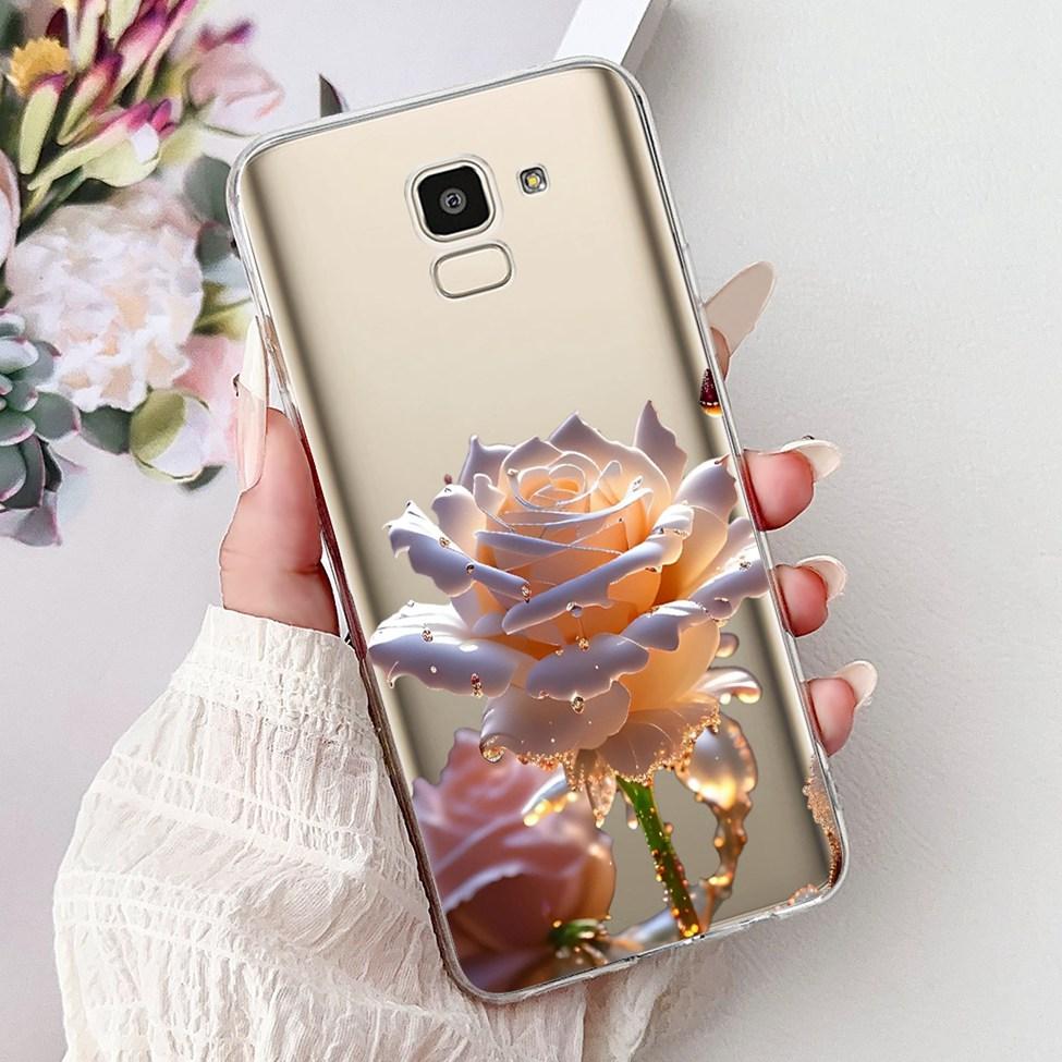 Прозрачный чехол для Samsung J6 2018 SM-J600F Милый Модный Забавный Расписной Задний Чехол для Samsung Galaxy J6 2018 Чехол для Телефона J600G J600FN
