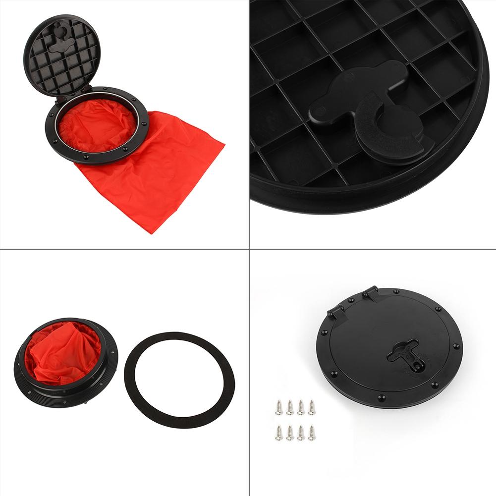 6 Inch Marine Cover Pull Out Deck Plate with Storage Bag Cover Kit for Boat Kayak Canoe Kayak Accessory