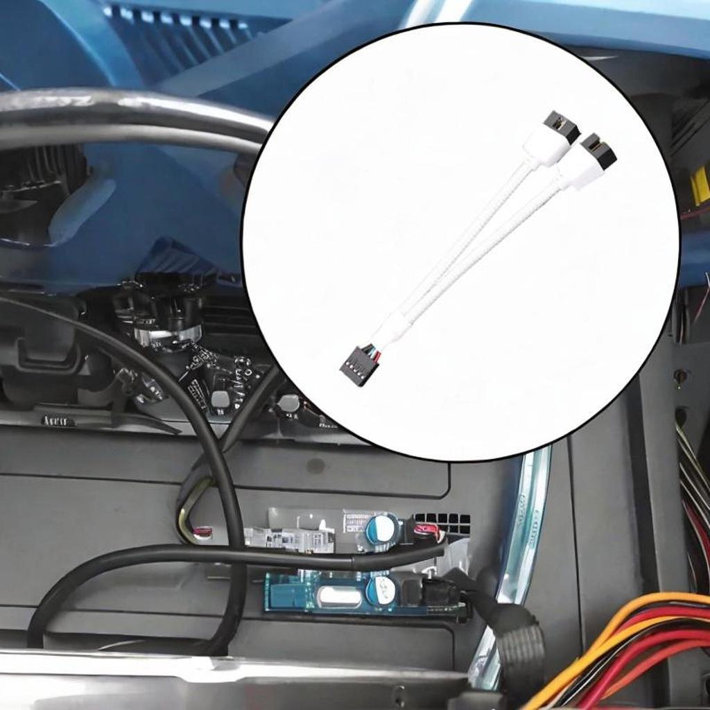 Материнская плата USB 9Pin удлинительный кабель для двойного 9USB многофункциональный провод плетеная сетка прочный