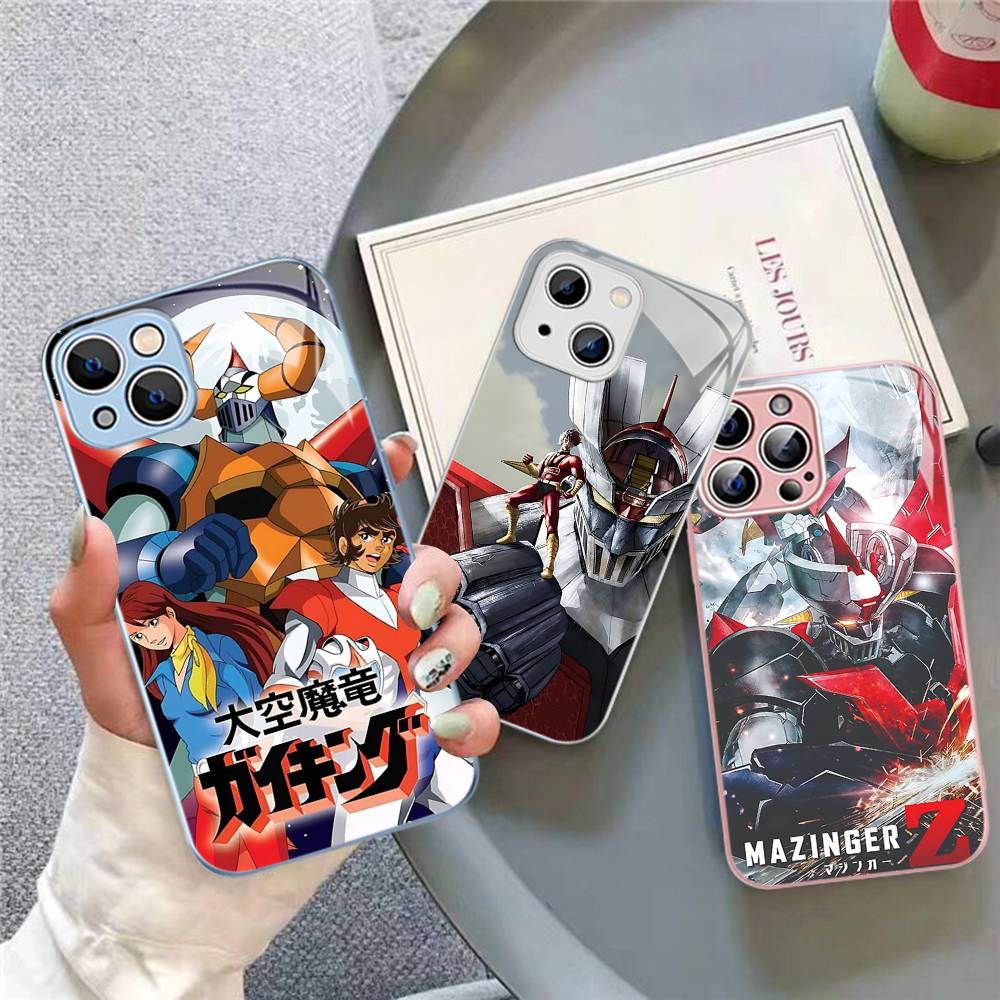 Закаленное стекло UFO Robot G-Grendizeres для iPhone 14 13 12 11 Pro Mini XS MAX 14Plus X XS XR Чехол