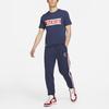 Air Jordan Paris Saint-Germain Wordmark Print Short Sleeve Soccer T-Shirt Men Tops Navy-Blue DB6511-410