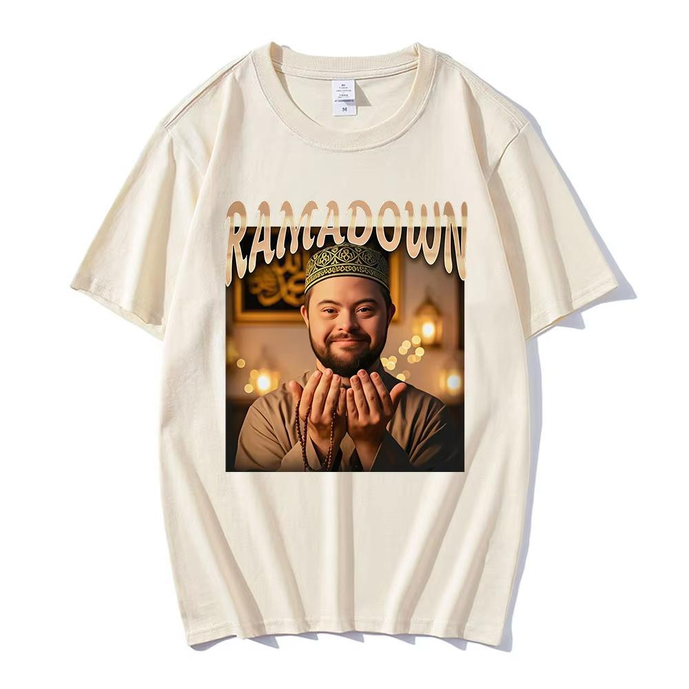 RAMADOWN MEME Смешные Графические Футболки Мужская Одежда Мода Юмор Футболки с Коротким Рукавом Харадзюку Хлопок Повседневная Оверсайз Футболка