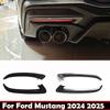 Для Ford Mustang 2024 2025 углеродное волокно Задний противотуманный фонарь Противотуманная фара Крышка отделки Отражатель противотуманной фары Наклейка Внешние аксессуары