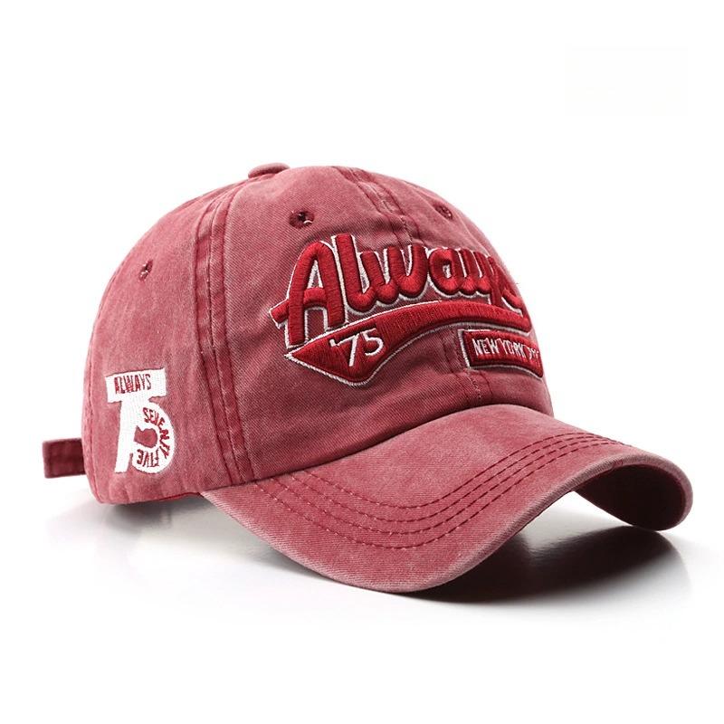 Retro Washed Cotton Cap Letter Embroidered Stitching Adjustable Unisex Baseball Hat Vintage Streetwear Casual Truck Hat Trendy Fashionable Sun Hat