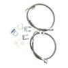 89708 Rear Brake Lines 2PCS Extended Braided- Stainless Steel Fit 4-6in Lift Jeep- Wrangler- JK 2007-2018 Replacement Parts Kit