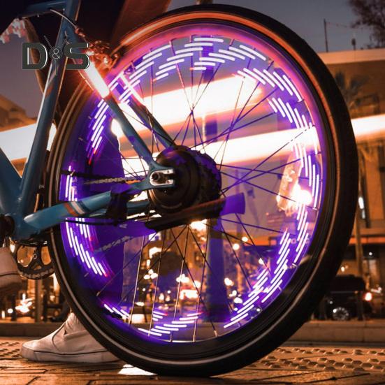 Solar Bike Spoke Lamp Light Motion Sensor Night Riding LED Safety Warning Light Bicycle Rim Wheel Decoration Tire Lamp Bike Accessories