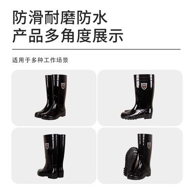 Женские высокие резиновые сапоги, рабочие резиновые сапоги из ПВХ, водная обувь, нескользящие, водонепроницаемые, износостойкие, утолщенные, износостойкие, для взрослых