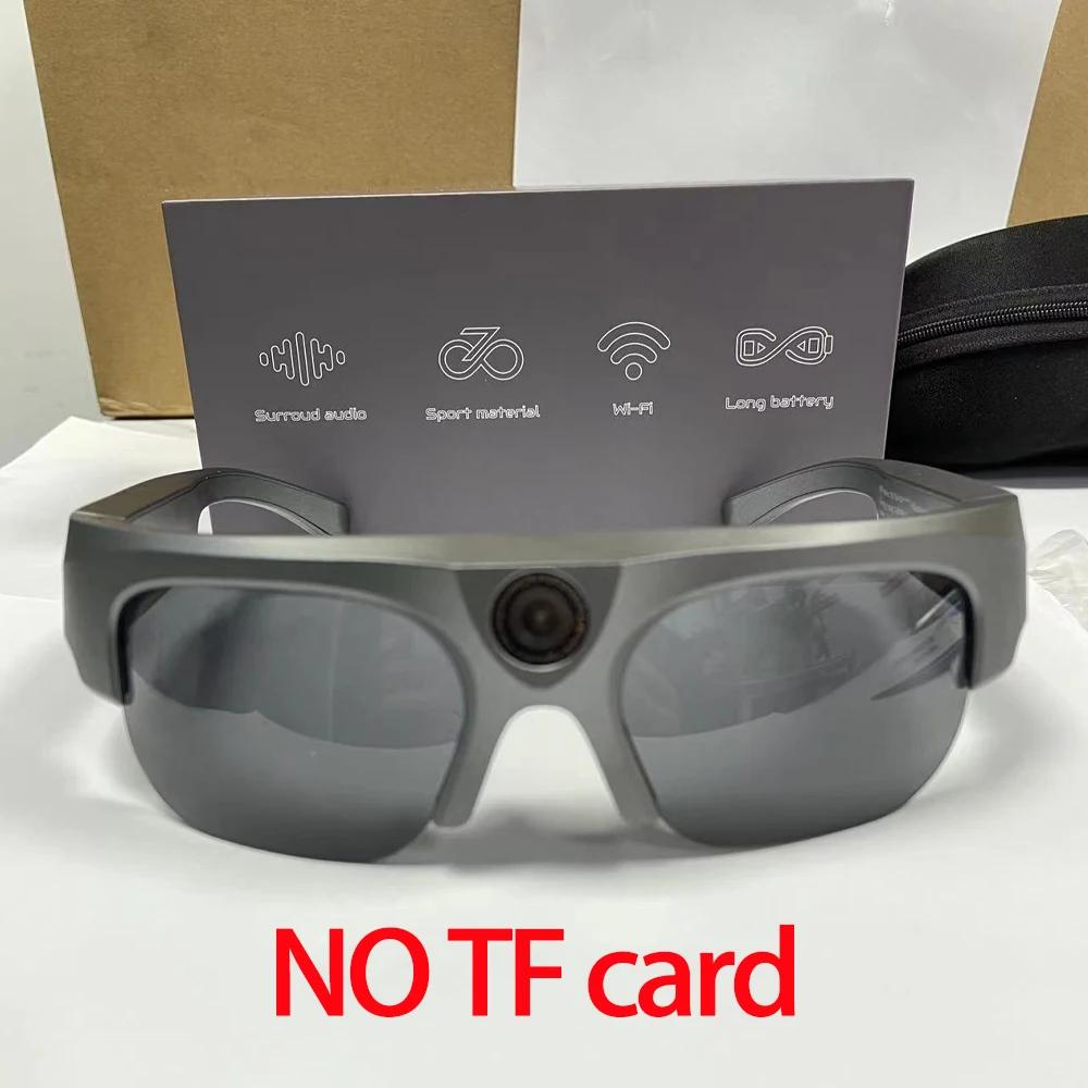 Многофункциональные смарт-очки Bluetooth с камерой, записью фото и видео в формате 2K, музыкой/звонками/спортом/путешествиями/вождением/деловыми солнцезащитными очками