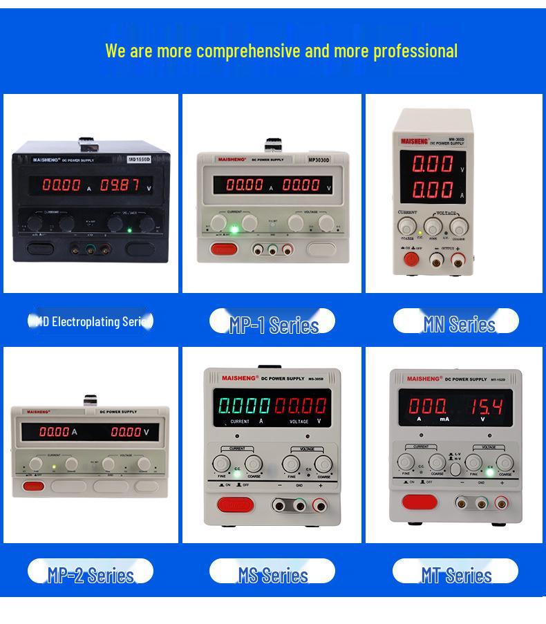 Maisheng High Power Adjustable DC Regulated Power Supply with Digital Display, 600V/800V Motor Electroplating & Aging Test