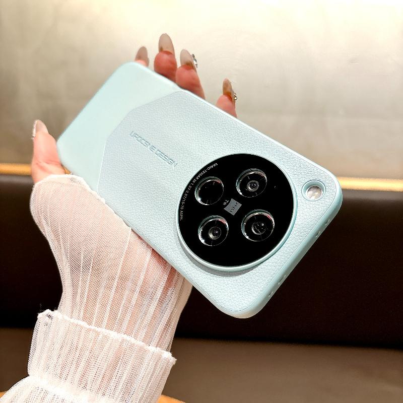 Чехол для телефона из искусственной кожи для VIVO X200 Ultra Matte Splicing Plating Hard Противоударный чехол для VIVO X200s X100 Ultra X100 Pro mini Bumper