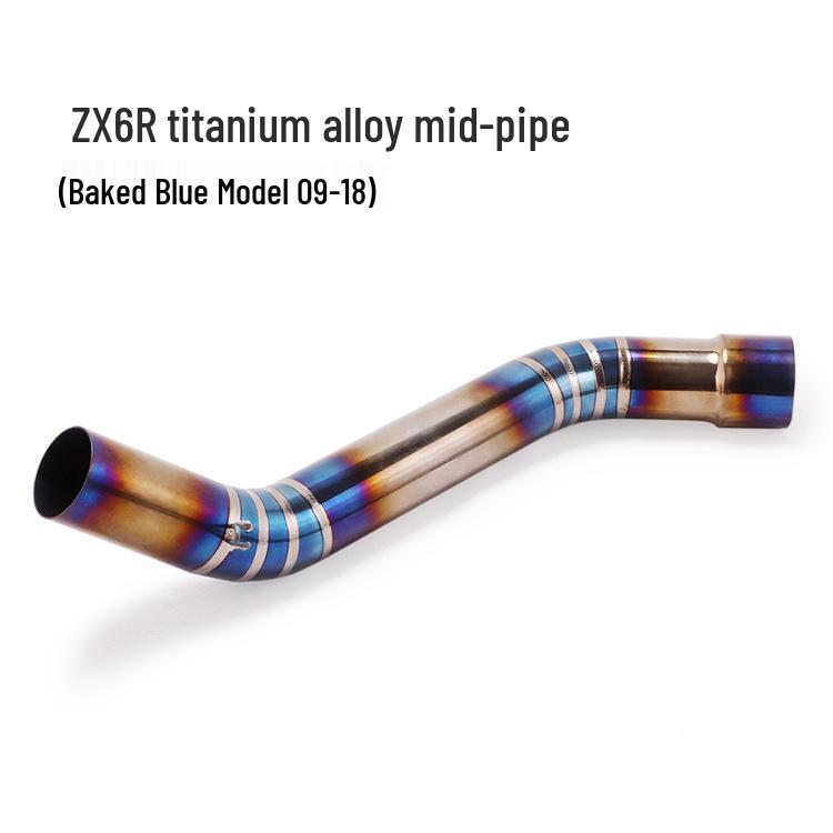 Yibai Ke Titanium Exhaust Mid-Pipe for ZX6R ZX10R 636 Big Bull Motorcycle.
